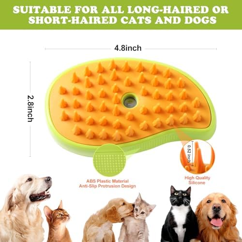 Steam Cat Grooming Brush: Reduce Shedding, Smooth Coat