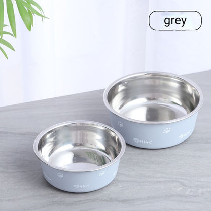 Pet Color Stainless Steel Anti -Skid Bowl